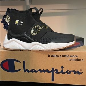 Champion women’s Black and Gold Sneakers